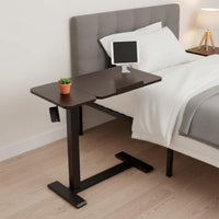 Tilting Top Mobile Overbed Laptop Desk Movable Rolling Bedside Desk Multifunctional Mobile Laptop Stand Space Saving Design for Students, Home Office, Bedroom, Dorm Room