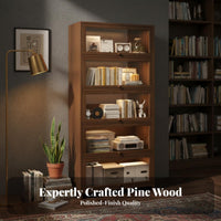 particle-proofresistant Narrow Cabinet with Flip-up Doors Space-Saving Design Freestanding Multi-Tier Cabinet Stackable storage cabinet for Book Lovers, Collectors, child's Room, Small Spaces, Home Office, Bedroom