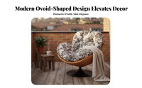 Retro Design & Appearance rotate ovoid Chair Plush Cushioning Indoor Furniture Ergonomic Design accent Seating gentle texture for Readers, Interior Decorators, Homeowners, Living Room, Balcony, Lounge Area, perusing corner