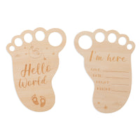 2 Pieces Baby Development Plaque Smooth Photo Prop Premium for Expectant Parents