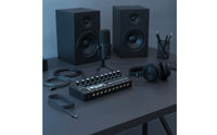 8-Channel Audio Mixer Compact Stereo Audio Mixer Built-in for Streamers, Creators, Home Production, Desktop