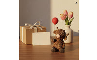 Mother's Day Gift Highland Cow Figurine Hand-Crafted Resin Calf Ornament Cute Creature Design Resin Calf Sculpture Rustic Charm for Mothers, Desktop, Shelf, Nursery, Office