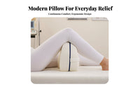 Breathable Side Sleeper Leg Pillow Pressure Relief Ergonomic Leg Pillow with Strap Removable Washable Cover Bedding Accessory for Women, Seniors, Athletes, Sleeping, Bedroom, Resting, Home