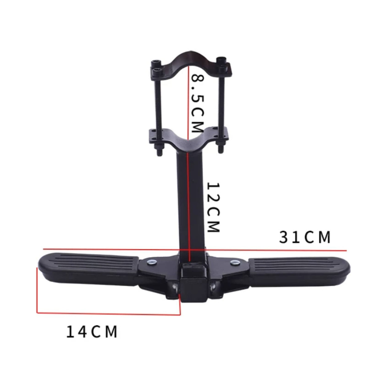 Anti-Slip Motorcycle Footrest with Mounting Bracket Textured Folding Footrest Compact Footrests Metal for Motorcyclists, Motorcycles