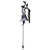 Rustic Iron Door Bell with Bird Decor