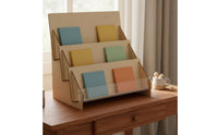 Step Shelf Organizer Versatile Use Wooden Display Rack Easy Assembly Desktop Book Stand Students