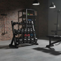3 Tier Dumbbell Rack Sturdy Metal Frame Hex Dumbbell Rack Stable Base for Home Gym Users, Fitness Room