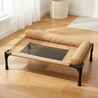 Washable Elevated Pet Bed Easy to Clean Elevated Dog Bed Long-Lasting Frame Raised Pet Cot Water Resistant for Outdoor