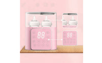 Sterilizing Baby Bottle Warmer with Sterilizer Multifunctional Double Bottle Warmer Fast Heating Appliance Digital for Parents, Newborns, Nursery, Kitchen, Home