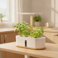 Hydroponic Planter with LED Grow Light Self-Watering Indoor Hydroponic Garden Indoor Garden with LED Grow Light Fresh Bright