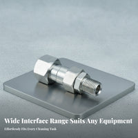 360 Degree Swivel Adapter Compact Pressure Washer Adapter Stainless Steel Coupler Corrosion Resistant Inline Coupling Heavy Duty