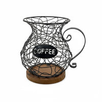 Open Design Coffee Capsule Holder Easy to Grab Capsule Storage Rack Side Handle Coffee Pod Holder Large Capacity for Countertop, Break Room