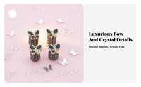 Rhinestone Butterfly Valve Cap Glittering Butterfly Tire Valve Cap Universal Fit Crystal Tire Stem Cover for Cyclists, Exterior Decoration, Bike Tires