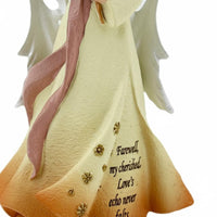 Finely Sculpted Angel Holding Cat Figurine Hand-Painted Angel Embracing Cat Sculpture Handmade Pet Loss Remembrance Figurine Sentimental Message for Pet Lovers, Shelf Decor