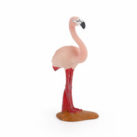 Flamingo Figurine Standing Flamingo Figurine with Base Animal Sculpture Pink Ornament Miniature for Collectors, Shelf, Desk