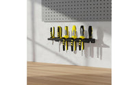 4 Pieces Screwdriver Hammer Pliers Rack Easy Installation Wall Mount Tool Holder Set Metal Tool Storage Shelves Multi-Functional