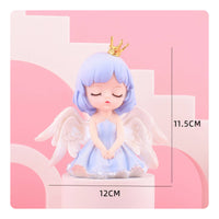 Trendy Design Resin Doll Ornament Birthday Gift Cute Girl Figure Adorable Design Resin Doll Statue Whimsical Hint for Girls, Kids, Desktop, Bedroom, Car Dashboard
