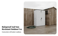 Horizontal Storage Shed Waterproof Horizontal Outdoor Storage Container Outdoor Cabinet for Patio Owners, Homeowners, Garden, Yard, Pool Area