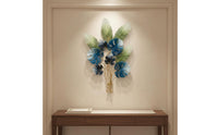 Metal Leaf Wall Gilded Finish Polished Metal Foliage Wall Art Modern Style for Living Room
