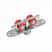 Oval Mounting Plate Sliding Door Roller Slim-Line Ball-Bearing Roller Assembly Silver Finish Window Sliding Wheel Screw Holes