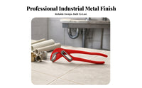Sliding Adjustment Quick-Adjustable Plier Red Handles Angled Jaw Plier