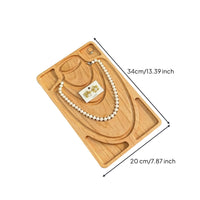Wooden Bracelet Display Tray Compartments Accessory Storage