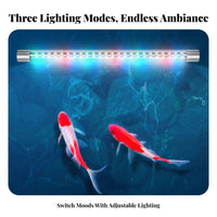 Submersible Aquarium Light Energy Saving Color Intensifying Aquarium Light 240° Wide Angle for Arowana Keepers, Carp Species Owners