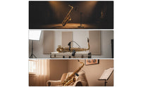Spring-Loaded Saxophone Mic Clip Slimline Saxophone Mic Clip Compact Textured Grip for Saxophonists, Gigs, Rehearsals, Recording