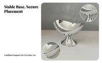 Fluted Pedestal Tray Desktop Moon-Shaped Tray Electroplated
