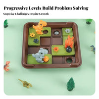 Logical Reasoning Training Dinosaur Reasoning Board Game Educational Dinosaur Sliding Brain-Teaser Parent-Child Interaction for Children