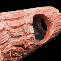 Tree Trunk Reptile Hide Cave, Resin Tree Hollow for Crested Gecko Tank Accessories, Brown Sturdy 13*20cm Reptile Hideout Shell