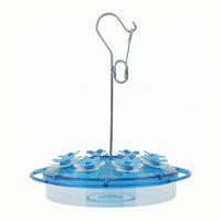 Leak-Resistant Hanging Bird Feeder Round Feeder with Ports Clear Translucent for Nature Lovers, Garden, Patio, Balcony