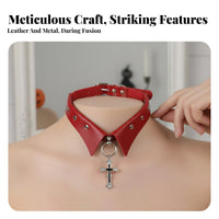 Cross ornament Neckband Darkly Romantic and aesthetic Choker Tarnish-Resistant for live music events, Women