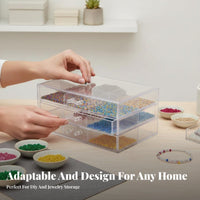 Multicompartment Bead Case Transparent Design crafting materials Storage for Garage, Parents