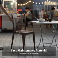 Stackable Armless Side Chair Easy to Clean Armless Monobloc Chair adaptable nesting Seat Space-Saving for Homeowners, Business Owners, event Planners, Night marketplace, Dining Room, Office, Offices
