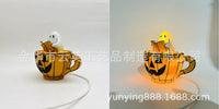 Ghost Reading Book Lamp Resin Figurine