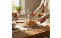 rectangle Dish Cover with Knob Transparent Cake Dome Dustproof Cake Cloche for Kitchen