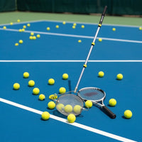 Tennis Ball Picker with Wire Basket Adjustable Tennis Ball Collector Comfortable Grip for Training