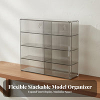 1:64 Scale Car Display Case Dustproof Stackable Model Car Storage Box Clear View Wall Mountable Diecast Display for Kids, Collectors