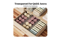 Sock Underwear Organizer Compartmentalized Underwear Organizer Bin Large Capacity Sock Storage Box for Women, Adults, Drawer, Bedroom, Dresser