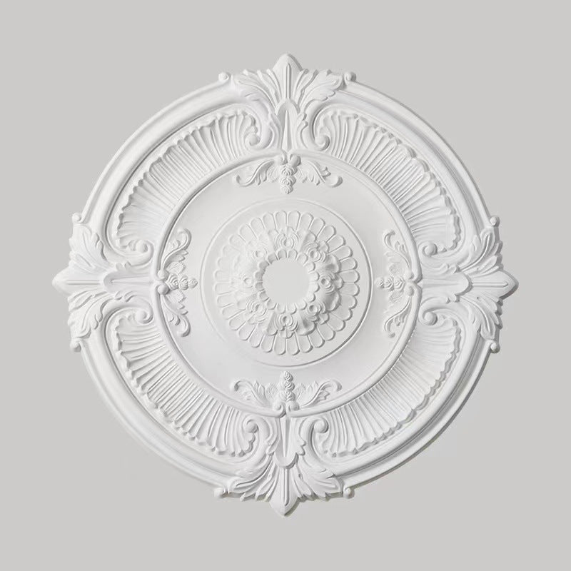 French PU Ceiling Rose Decorative Round Ceiling Lamp Base