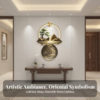 Easy to Install Chinese Aesthetic Backlit Wall Decor Premium Materials Chinese Aesthetic Illuminated Mural Wireless Control LED Landscape Wall Art Symbolic Beauty for Homeowners, Interior Designers, Entryway, Corridor, Living Room, Staircase