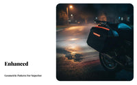 2 Pieces Motorcycle Side Box Reflector Strip Sturdy Construction Hard Bag Reflective Strip Self Hard Saddlebag Reflector for Road Travel