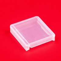 Clear Synthetic Material Craft Storage for Beads, Stackable Small Containers with Hinged Lid, Portable Office Desk Organizer for Buttons, 100ml