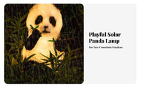 Energy Saving Solar Panda Light Waterproof Panda Garden Statue Weather-Resistant for Children, Lawn, Courtyard, Patio