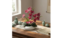 Phalaenopsis Tabletop Flowering Plant Decor 12-Blossom Flowering Plant Bonsai Photography Prop Film Material
