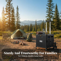 65 L Collapsible Rolling Crate Space-Saving Mobile Storage Multi-Purpose