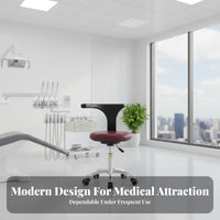 Height Adjustable Oral Health Assistant Stool with Armrest 360-Degree Swivel Oral Health Assistant Stool Ergonomic back/arm Support Medical Task Chair effortlessRolling Casters for Dentists, Doctors, Laboratory Technicians, Hospital, Laboratoryoratory