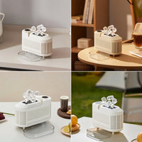 Mini Ice Maker with Handle Transparent Tabletop Ice Maker for Kitchen, Dorm Room