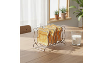 Toast Rack with Bear Frame Compact Stainless Steel Toast Holder Bread Serving Rack Cute Sandwich Bread Holder Polished